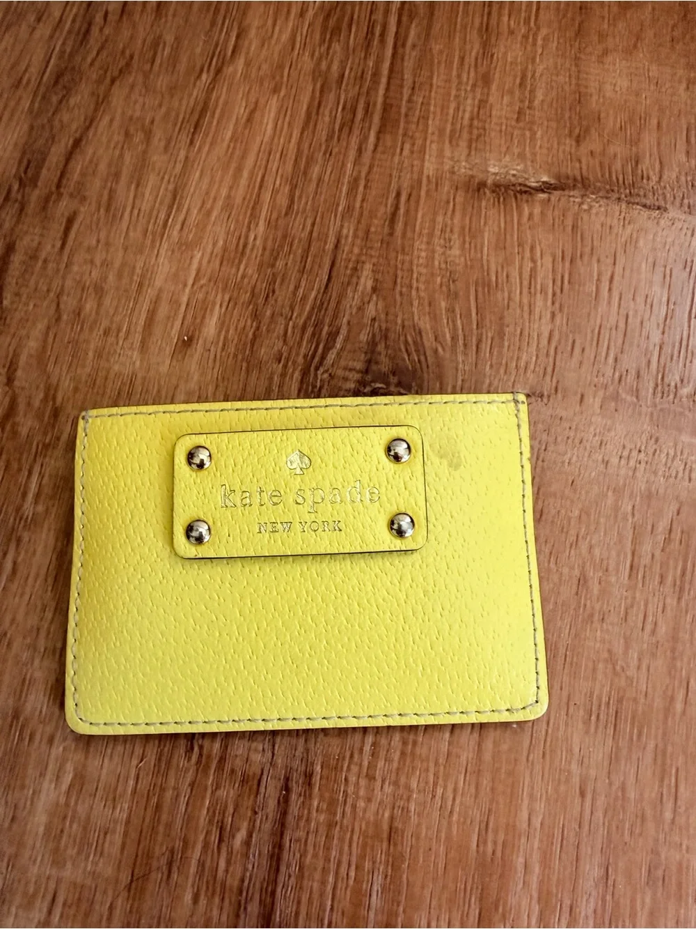 kate spade Yellow Leather slim Card Holder
